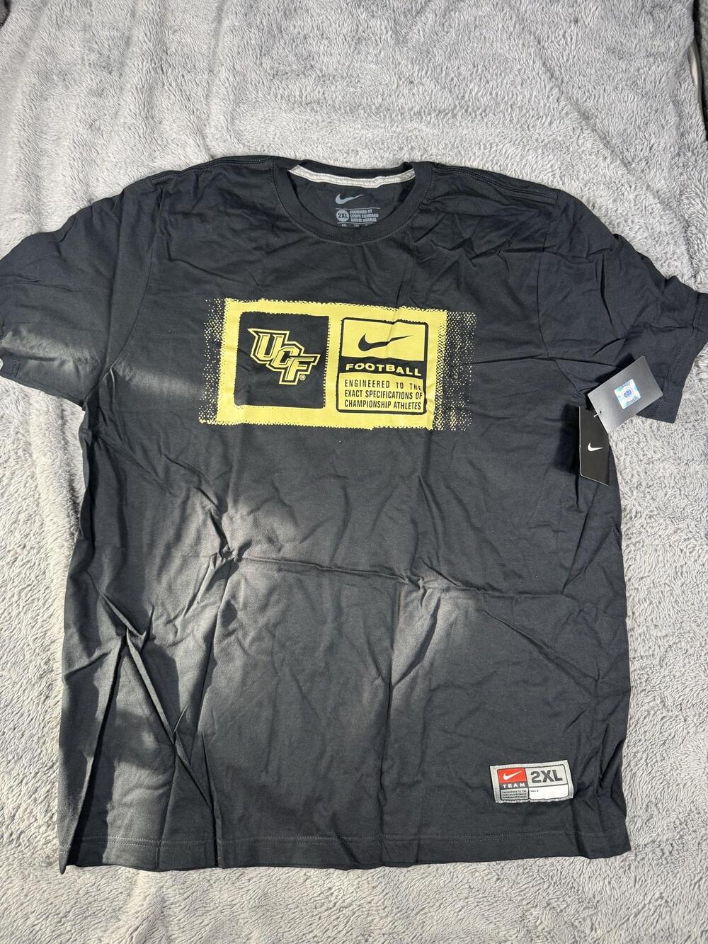 UCF Knights Shirt Mens 2XL Black NCAA Football Nike Graphic Short Sleeve Tee